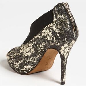 Donald Pliner Metallic and Lace Open Toe Booties 9.5